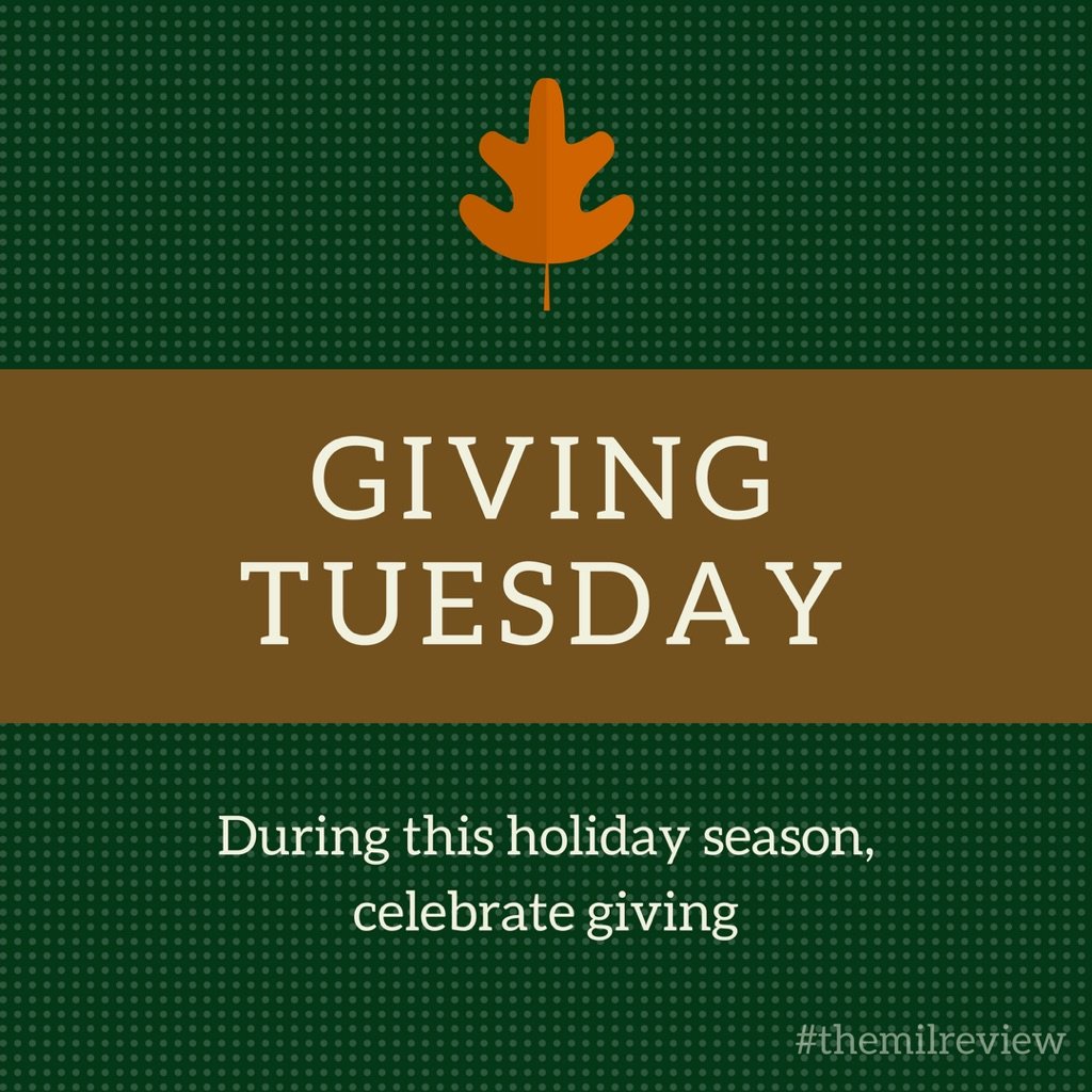 The_Mil_Review's tweet photo. Planning on donating to charities today? #GivingTuesday2017 https://t.co/QuRDoKfSrt