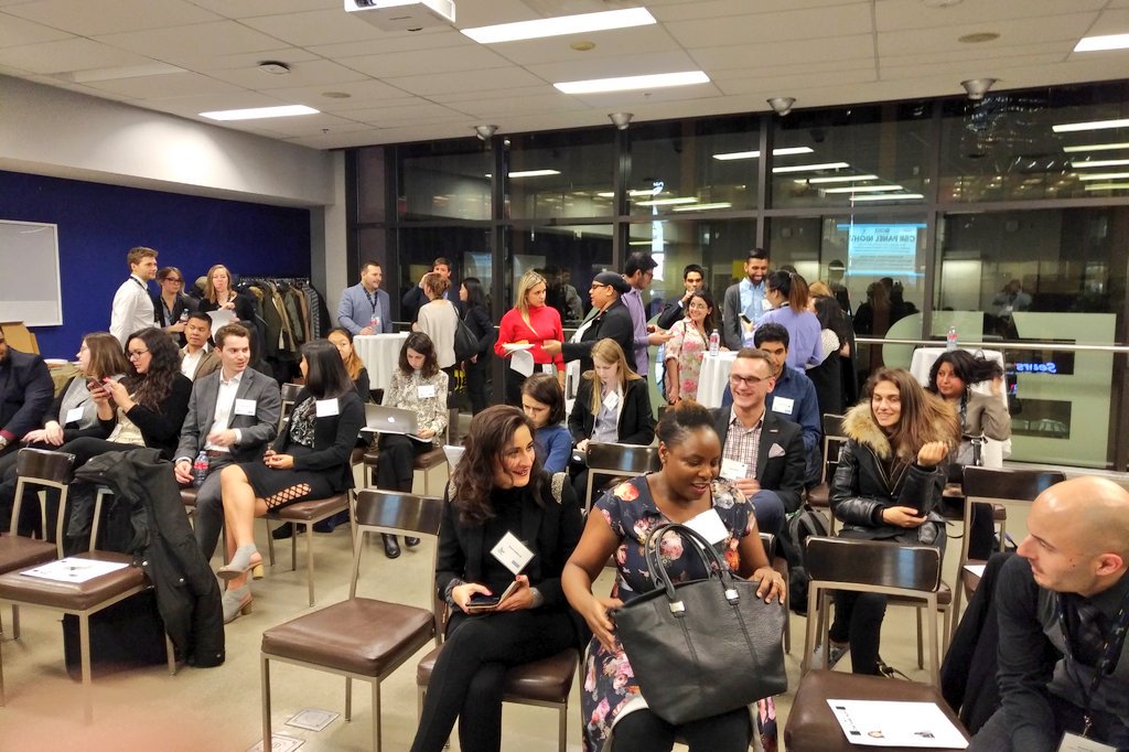 msedaros's tweet photo. Shabnam's first solo event off to an amazing start #CSRPanel #FullHouse @TRSMcareers @CSRSARYERSON #Panelists ready to go! #ThisIsTRSM https://t.co/aEm1AkfFiW