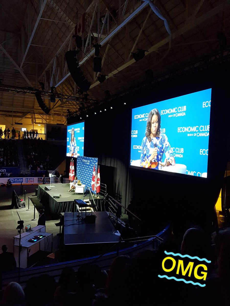megf1221's tweet photo. Had a great day listening to the coolest and most genuine woman inspire others about changing the world! @MichelleObama @kaleighpotts @PlanCanada #BecauseiAmAGirl https://t.co/9cg1OJ6hMF