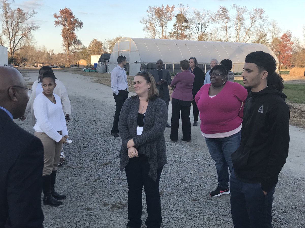HCCTE's tweet photo. Special shout out to a great partner-Hertford County Ag Extension sponsors trip to the Second Annual John Hatch FaithHealth Lecture Series; tour of Conetoe Family Life Center—Hertford High! Early College High School! and CS Brown High STEM!!@HCPS01 https://t.co/GyJvkHURJJ
