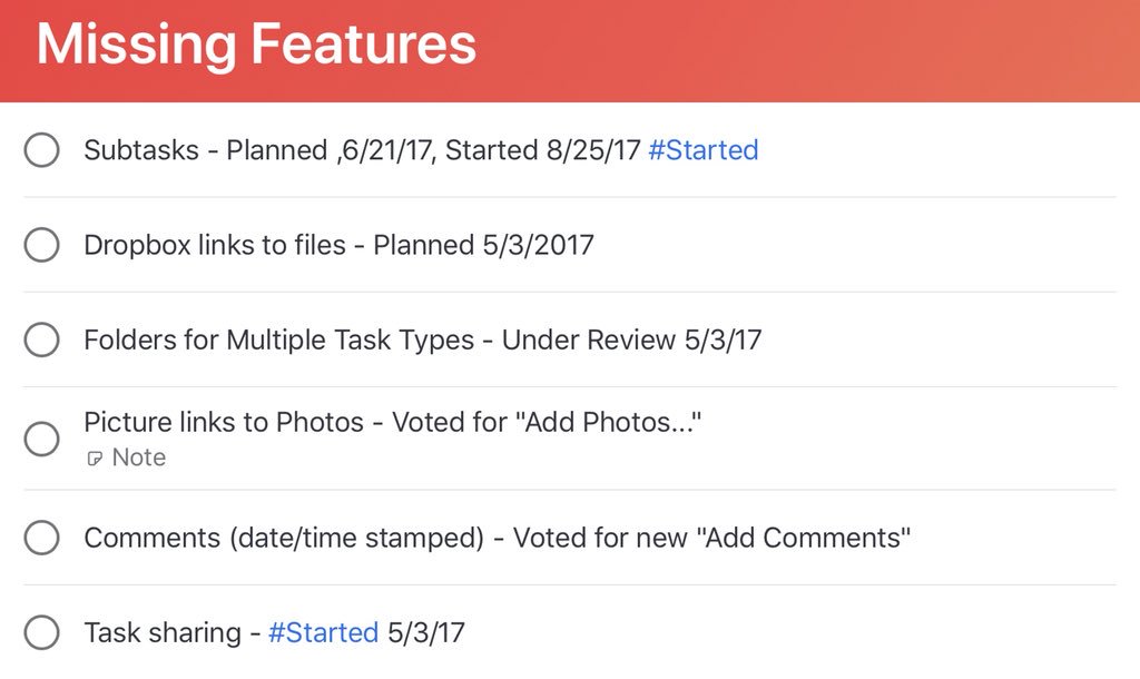 RayVra's tweet photo. @ToDoHelp Stop wasting your time adding cosmetic features. Instead, add some of the #WunderLost features we've been waiting for... @WunderlistHelp @Wunderlist https://t.co/MK4vyUaFL0