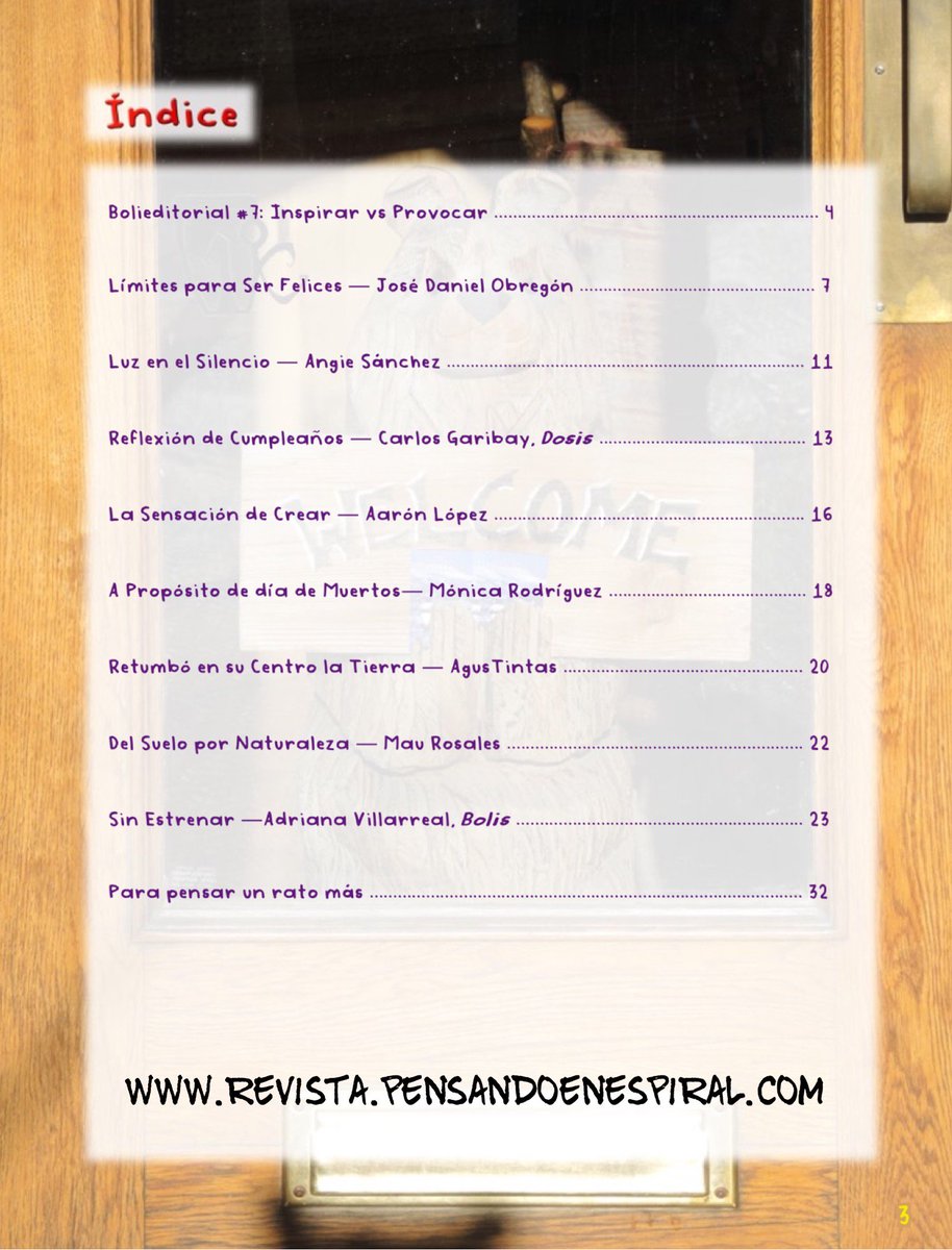 Pensandoenespir's tweet photo. "Ideas de Vida hechas Letras" #PensandoEnEspiral la Revista No.7 #Noviembre #PELR https://t.co/fbShL2SKuN https://t.co/bINgfomChn