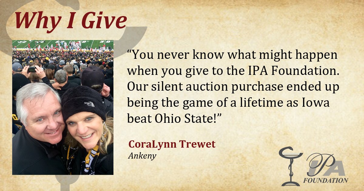 When you giving back to the IPA Foundation, you will see amazing things happening in our state, including once-in-a-lifetime football games! Just ask <a href="/CoraLynnTrewet/">CoraLynn Trewet</a>

For more information or to give, go to buff.ly/2j0tP3V.