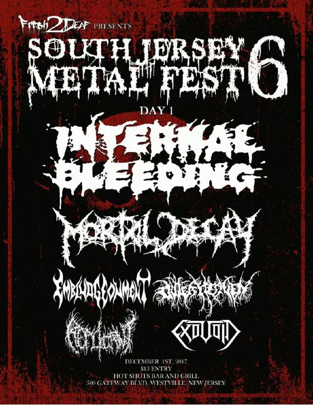 prosperorperish's tweet photo. @InternalBLDNG @mortaldecay #OuterHeaven #Embludgeonment #ReplicantNJ #Exovoid + @Revocation #NaderSadek @cognitive_NJ #WormholeBand #Pyrrhon @mnd_pwr @Replacire #DismalBandPA @PMPossession @prosperorperish #deathmetal #extrememetal #techdeath #deathslam #metalshow #sjmf https://t.co/dsabTM6FRw