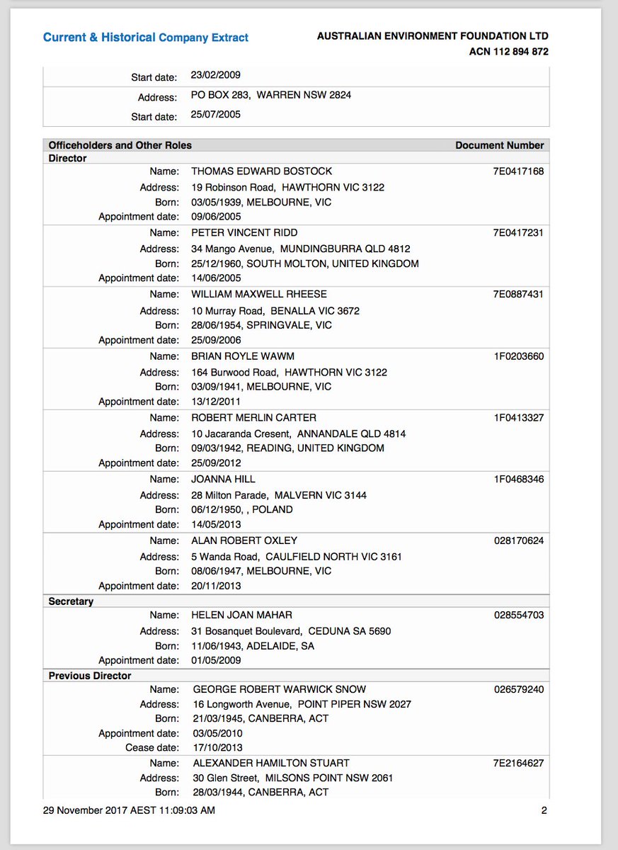 simonahac's tweet photo. @tony_goodfellow @nielsentaya @TheIPA latest extract for IPA's tax deductible astroturf group AEF.
as well as don burke, some interesting folk:
• max rheese (senior advisor to leyonhjelm)
• bob carter
• jennifer marohasy
• leon ashby
• alan oxley https://t.co/4MXUsY4piv