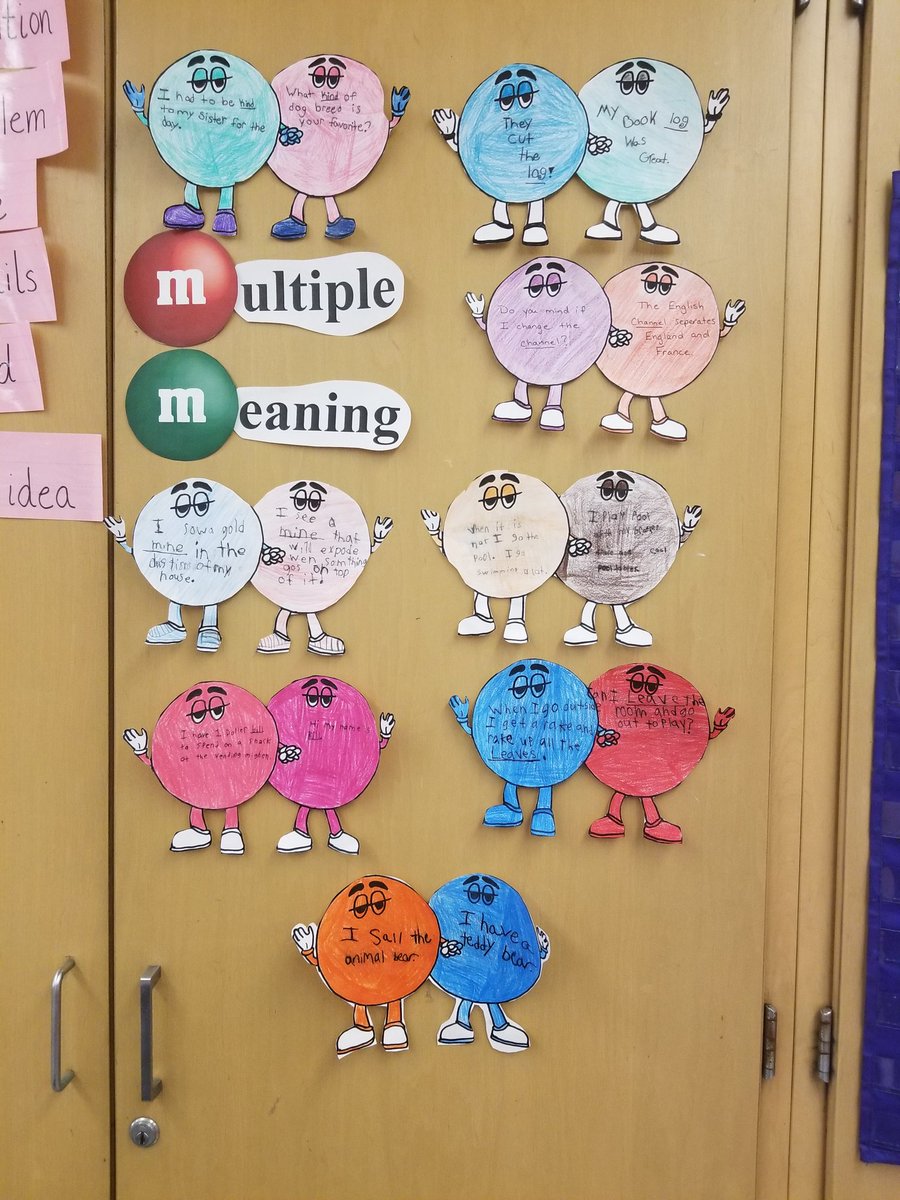 MsKern_wgms's tweet photo. Our multiple meaning words M&amp;Ms #moravianar #spelledthesamedifferentmeanings https://t.co/SoFCeVkh6H