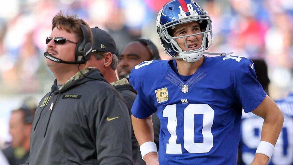 Rogers1Captain's tweet photo. Congrats #JohnMara &amp; #BobTisch you allowed your underperforming #NYGiants GM #JerryReese &amp; underwhelming/underachieving Coach #BenMcAdoo to scapegoat #Eli one of greatest players in franchise history for the mess the four of you created. #FireReese #FireMcAdoo #EndTheMadness https://t.co/KwGie0xpdt