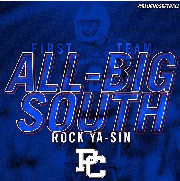 RockYasin26's tweet photo. First Team All-Big South โ
Lead the conference in interceptions โ
Break Blue Hose Alum @Jbet26 record for interceptions and passes defended โ
#AllPraiseBeToTheMostHigh https://t.co/hWbGuYg643