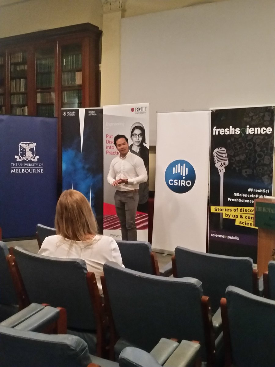 scienceinpublic's tweet photo. Have you done a cost-benefit analysis? @lkw_sci putting Pakorn Poksawat from @RMIT on the spot about his drone technology #sellingscience #FreshSci https://t.co/5IaCAXSZ4t
