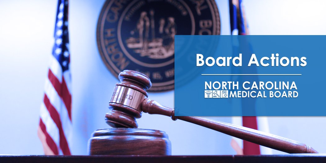 NC Medical Board on Twitter "Public Board actions are available on the