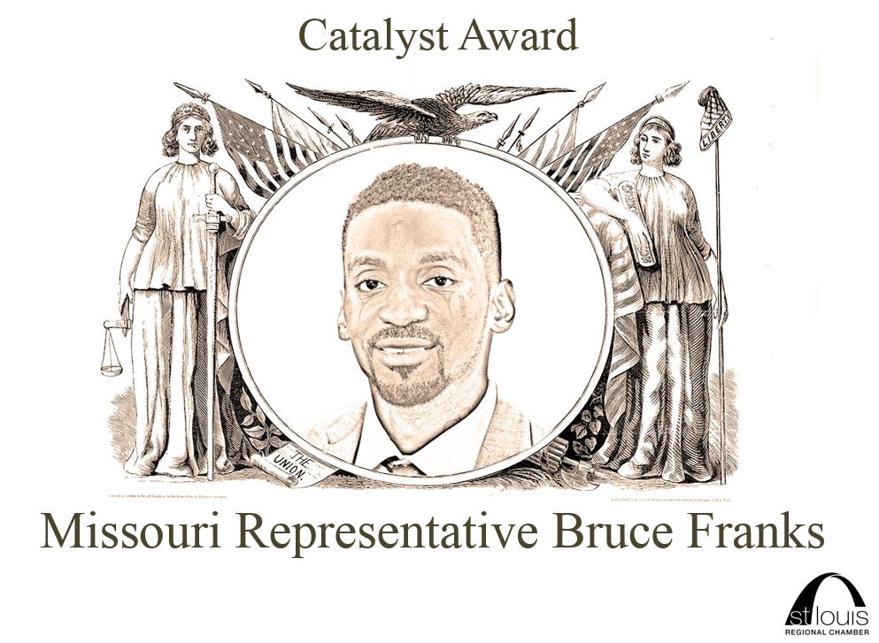 STLRegChamber's tweet photo. We are glad to honor Missouri Representative @BruceFranksJr with a Catalyst Award. #STLChamberChamps #moleg https://t.co/Rwvl15sE3R