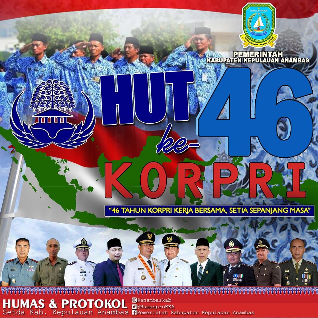 HumasproKKA's tweet photo. Memperingati Hari Ulang Tahun (HUT) Korps Pegawai Republik Indonesia (KORPRI) yang ke 46 pada 29 November 2017. #korpri #hutkorpri #anambas https://t.co/0RL4Fcb0Qw