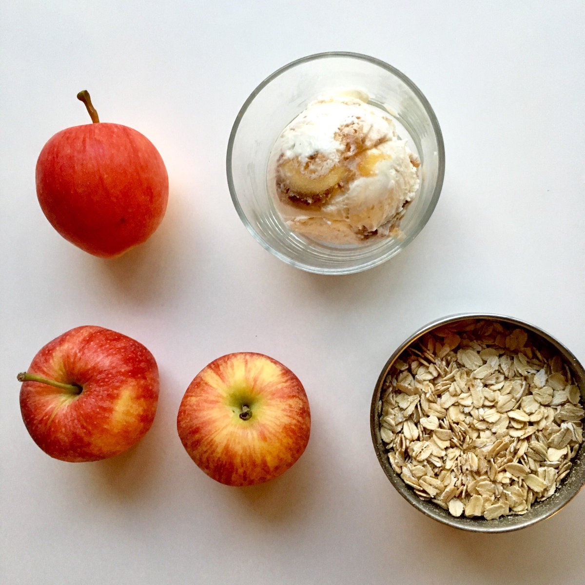 Enjoying crème fraîche &amp; apple crisp gelato while we work on the next batch of new flavors