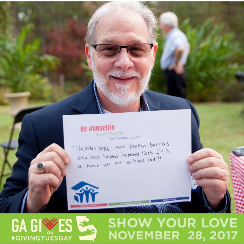 HabitatMBC's tweet photo. Hey @JovitaMoore have you heard about the #HumansForHabitat movement? 
"Habitat MBC has broken barriers and has helped improve lives. It is a hand up not a hand out."
 #GAGivesDay https://t.co/y6uMcJlNqC
