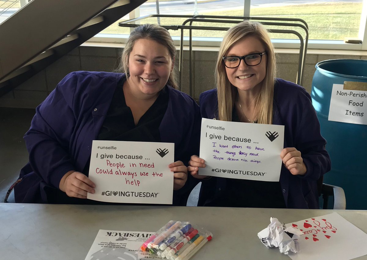 IWCCService's tweet photo. IWCC Students telling us why they gave today!!                               Remember we will still be accepting Donations through Fri. December 1st in Kinney Hall!! #givingtuesday #IWCCGIVESBACK #iwcc https://t.co/79n3fi7OzP