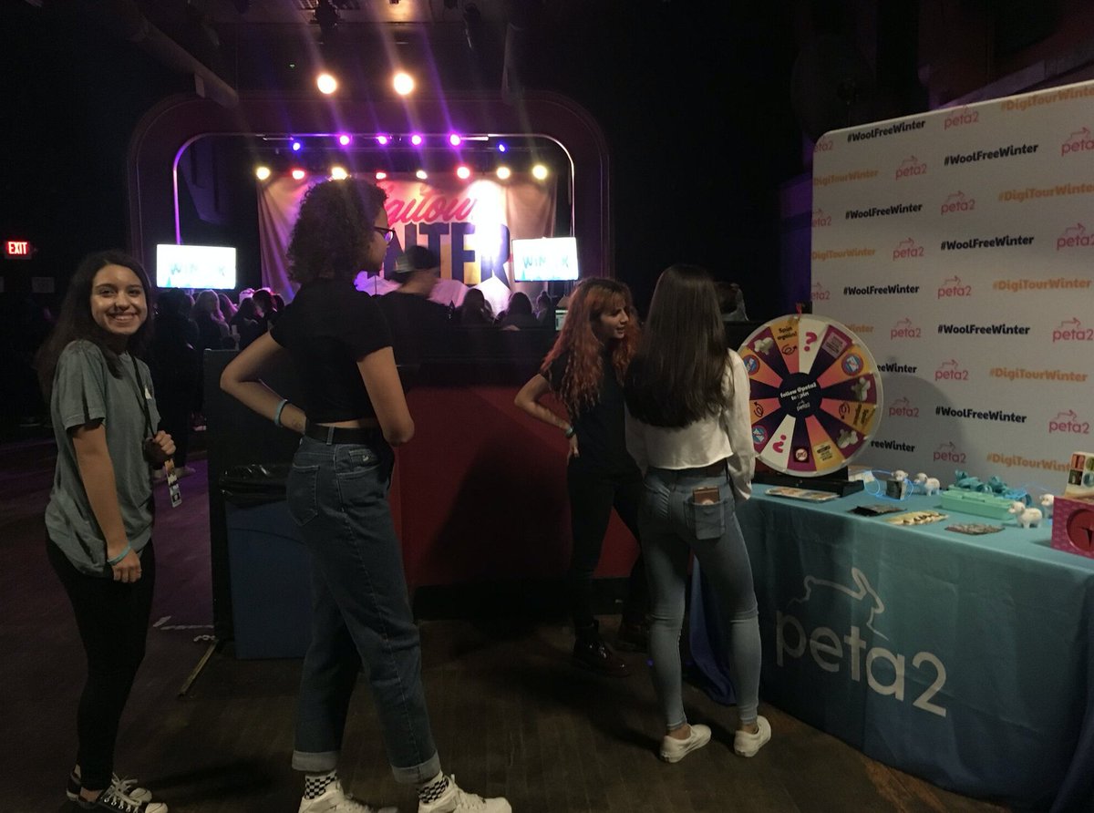 PETAShares's tweet photo. We had so much fun meeting all ya'll at @DigiTour! Thanks for speaking up for animals & pledging to have a #WoolFreeWinter 🐑❄️💙 #DigiTourWinter https://t.co/aqaMvdr5Y7
