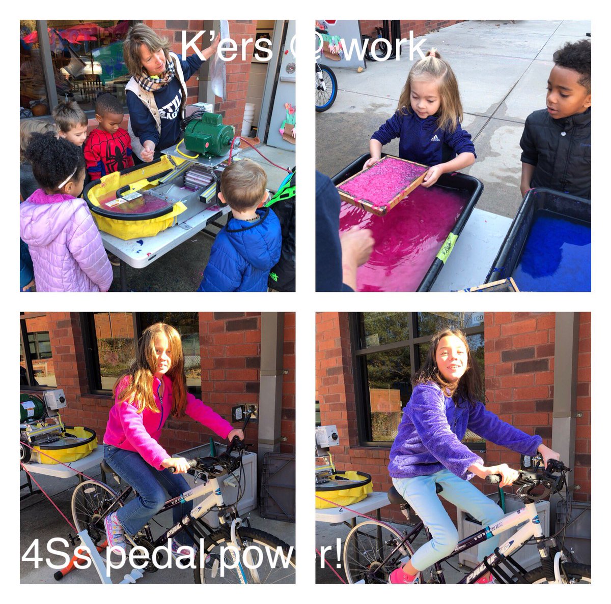 Stillartngarden's tweet photo. More pics from #PedalPoweredPaper -hang sheets in cafe windows, dry in morning- ArtTs look for studio info session via @LauraLaQuaglia weds e-mail - Come visit! TY Amber Kidd for pics & helping out! ❤️ https://t.co/IgMREqkown
