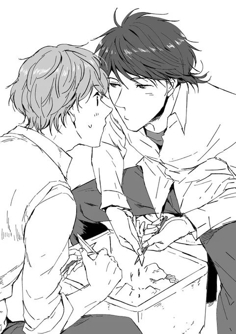 【創作BL】イナズマクリティカル
渡の絵の鉛筆削りを手伝う三珠。近い。 