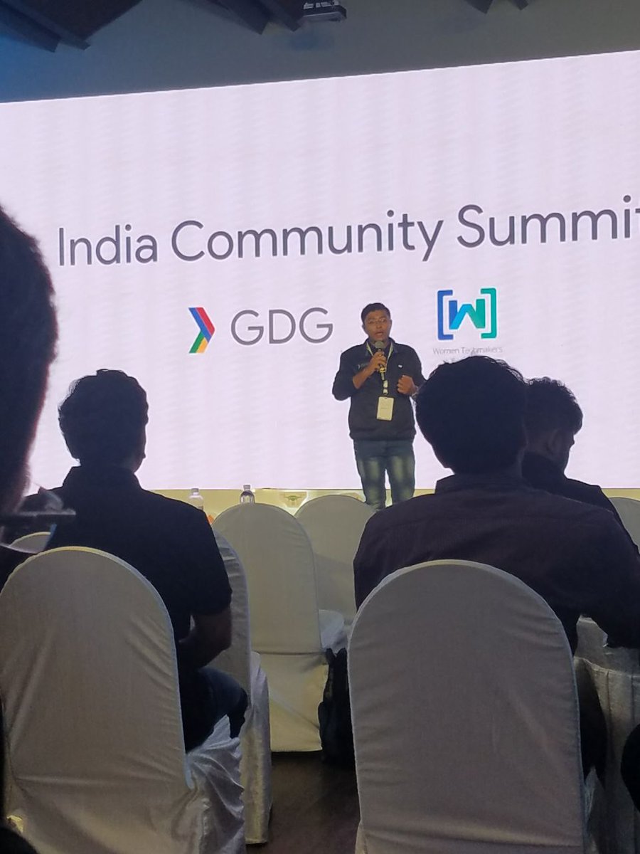 GDGAhmedabad's tweet photo. Our Team member @chintanrathod16 is sharing insights about #GDGAhmedabad at #ICS17 https://t.co/oXm1iBuEVC