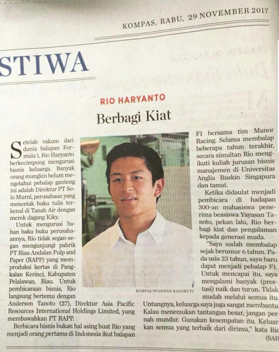 henny_sumarlin's tweet photo. Thanks Rio @RHaryantoracing sudah datang ke kompleks @RAPP_Official dan berbagi motivasi dengan para @tanotoeducation scholars di acara #TSG2017 mg lalu.
Kenangan manis yg membawa semangat utk pantang menyerah. 😊
#lifeatAPRIL
@TSAMedan @TsaPekanbaru @TSA_Brawijaya @tsaATPK https://t.co/Ip1lYQfkjL