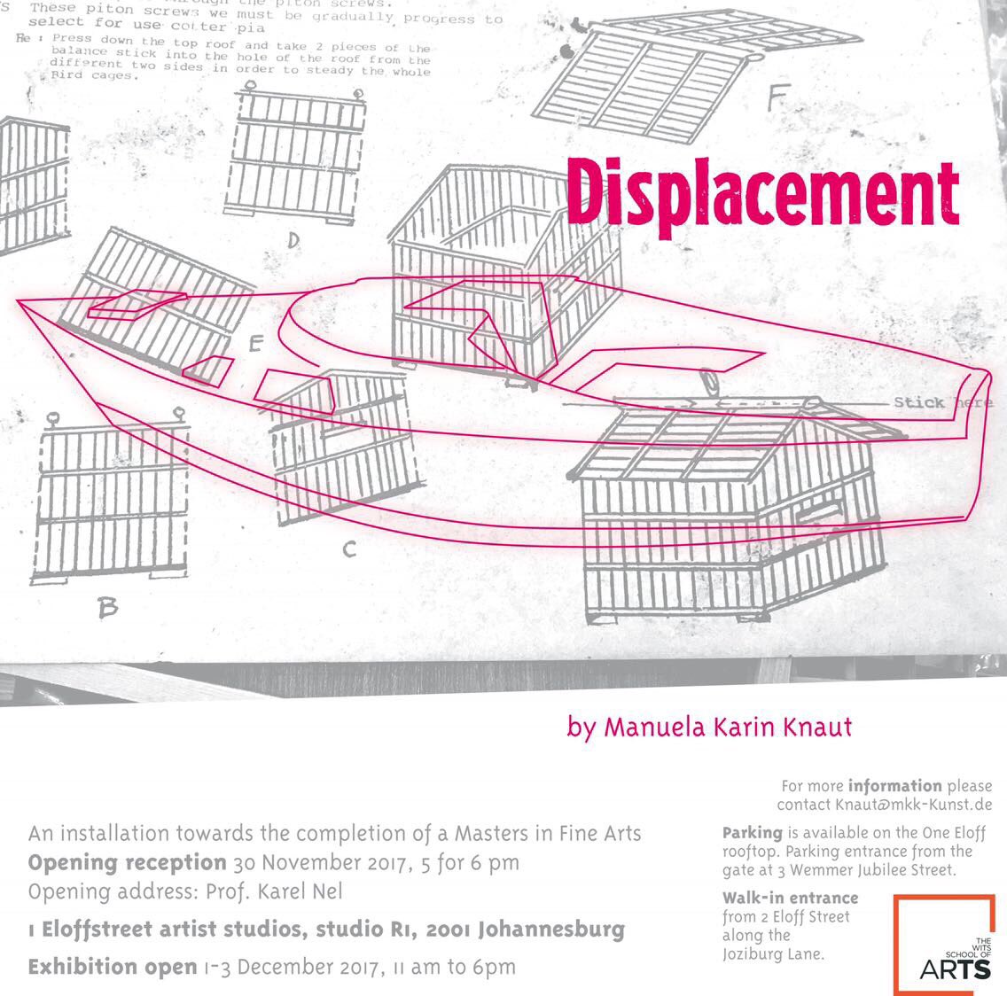 KyraPape's tweet photo. So excited for this show! 
DISPLACEMENT 
Please join on the 30th for the opening
Come through and support  at 1 Eloff Street 
5 for 6pm 
#art #artist #ManuelaKarinKnaut #therewillbeaboat #displacement #artdaily #exhibition #exhibitionopening #support #mastersshow #artwork https://t.co/kQ1ZXGyJ5V