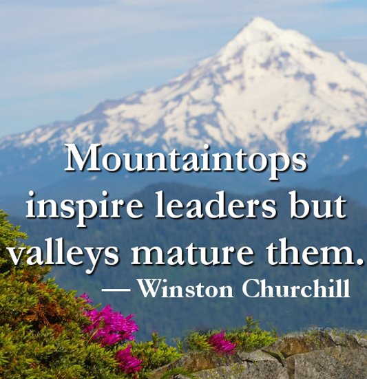 eiupdates's tweet image. Mountaintops #inspire #leaders but valleys mature them.
~ #WinstonChurchill ~
#WednesdayWisdom #DailyMotivation #Inspiration #Business #Startups #Quotes #Leadership