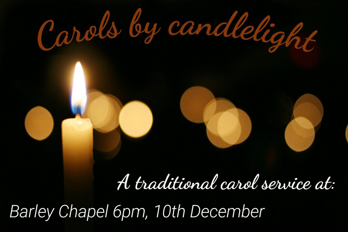 BarleyVillHall's tweet photo. Christmas 🎄 is coming 🎅🏻 get gown to Barley Chapel on 10th December for some carols! 🎶 https://t.co/hLiosWFnyM