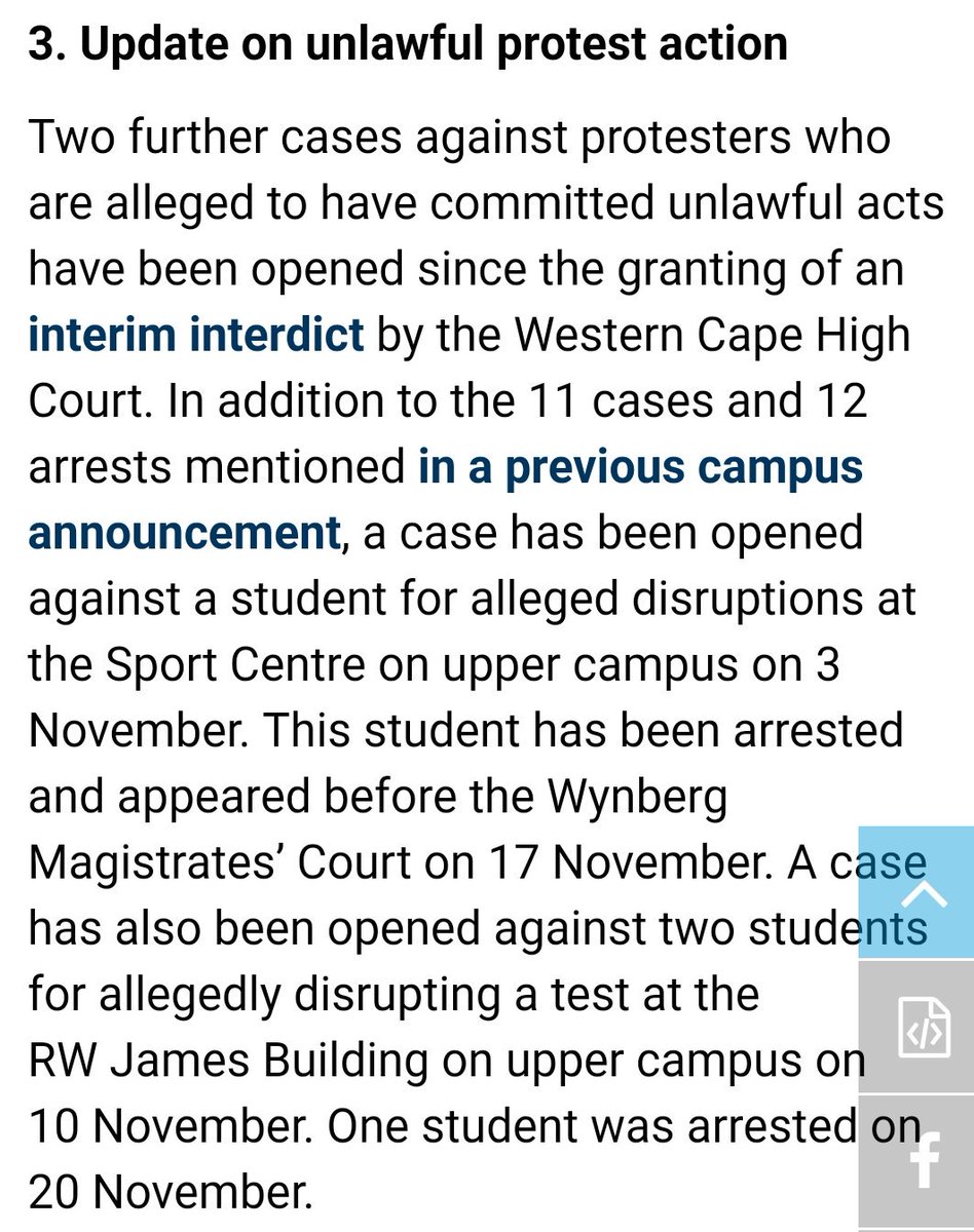 UCTReport's tweet image. More on arrests.