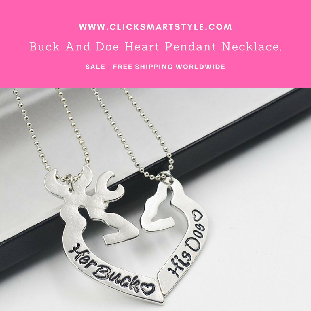 clicksmartstyle's tweet photo. Buck and Doe Heart Shaped Pendant Necklaces.
Won't these matching necklaces look good on you and your sweetheart? 
This is a unique and fun present that unites couples and symbolizes love. 
Creative and special design.
https://t.co/PjPzvWt4j7 
#heart #love #necklace https://t.co/refBR9Kr8D