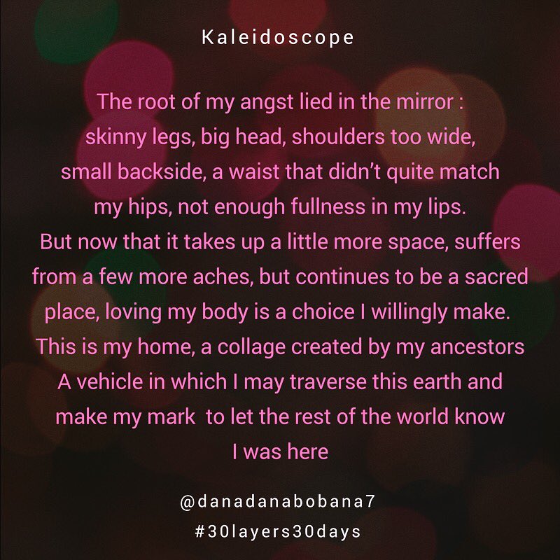 DanaDanaBoBana7's tweet photo. I wrote this poem for the #30layers30days writing challenge. This was Day 23’s prompt: #lovingmybody #poetry #writingchallenge #poem https://t.co/qHThRjVeJq
