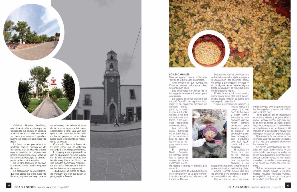 MagicoPinos's tweet photo. Revista Saborea Zacatecas donde viene un apartado de nuestro #PuebloMágico, te invitamos a leer publicación completa en el siguiente link. https://t.co/tC2QXV1qkx

#ViajemosTodosPorMexico
#OrgullosamentePinense https://t.co/Ni2FAVWJWu