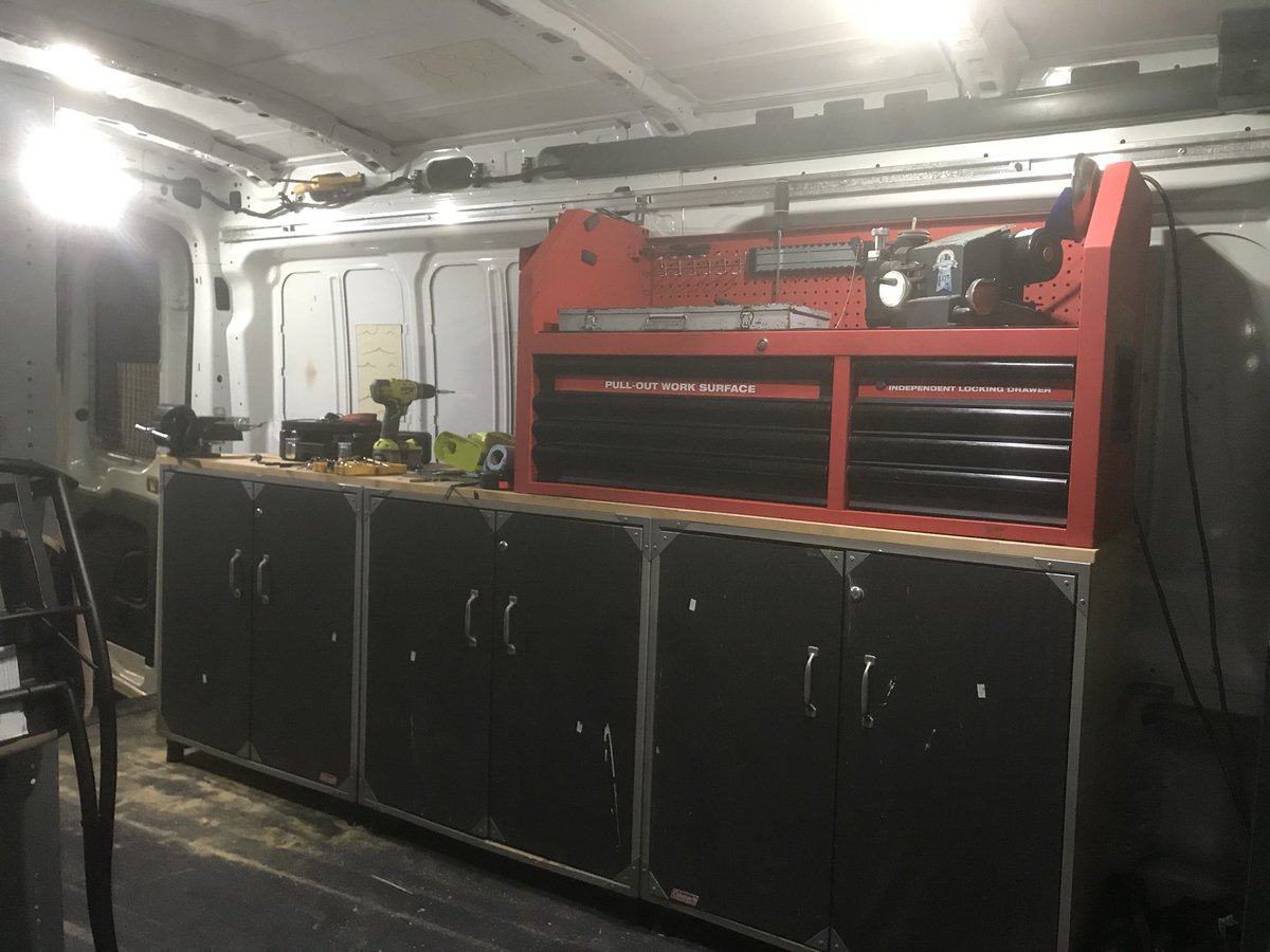 HoustonLocSmith's tweet photo. In the making of my new mobile office space #Locksmith #locksmithvan #fordtransit #workspace #mobileoffice #locksmithlife https://t.co/Mh2Q0uGCAK