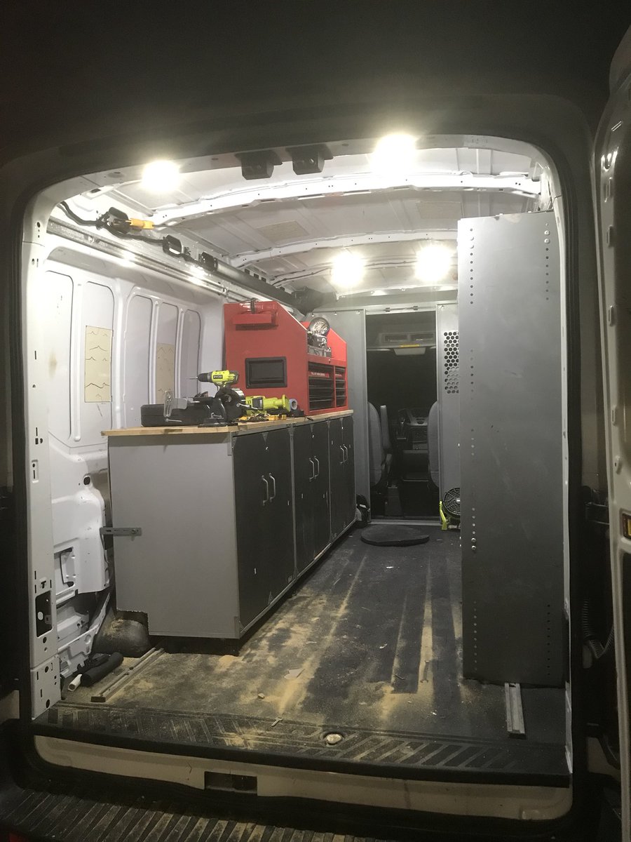 HoustonLocSmith's tweet photo. In the making of my new mobile office space #Locksmith #locksmithvan #fordtransit #workspace #mobileoffice #locksmithlife https://t.co/Mh2Q0uGCAK