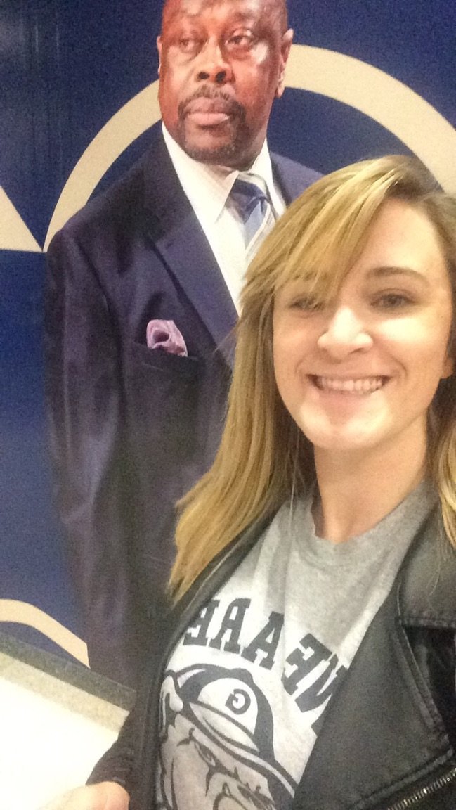 AllisonBagot's tweet photo. Me and Coach Ewing #Hoyasaxa https://t.co/iXuNoNZ3nR