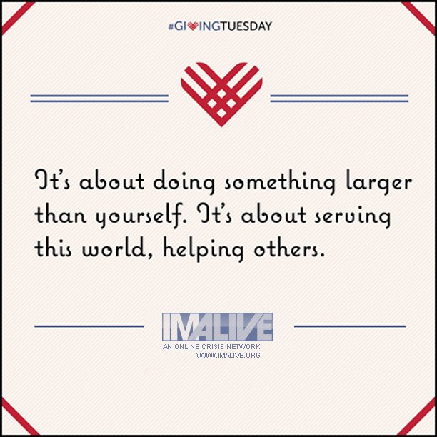 IMALIVE_org's tweet photo. It’s the final hours of #givingtuesday. With your tax deductible donation we can all save lives. Please donate today. https://t.co/h4osVFnssr #givingtuesday #donate #helpisreal https://t.co/Lmc6Nrv0Sh