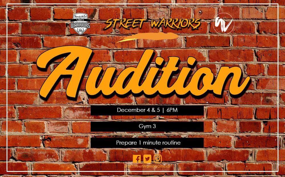 ue_street's tweet photo. Are you ready to become a part of our growing family? Come thru to UE Street Warriors' annual auditions and show us what you've got! See you there!

*Be in your proper training attire
For more inquiries please contact the following numbers:
09166016757
09957506646 https://t.co/idA18IxiFY