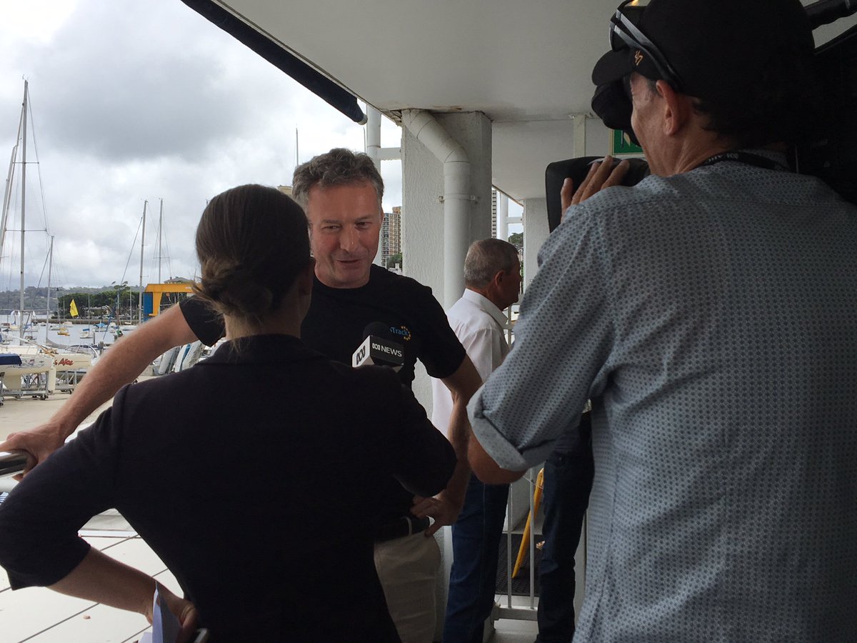 InfoTrack founder Christian Beck being interviewed by <a href="/jen_browning/">Jen Browning</a> at the <a href="/rshyr/">Rolex Sydney Hobart</a> Sydney to Hobart Yacht Race media Launch.