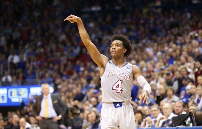 FansOfKU's tweet photo. When Devonte’ Graham subbed out of the game for the final time with 8 minutes remaining in the 2nd half, he was tied with Toledo’s team with 35 points! https://t.co/kPs3fWbM7q