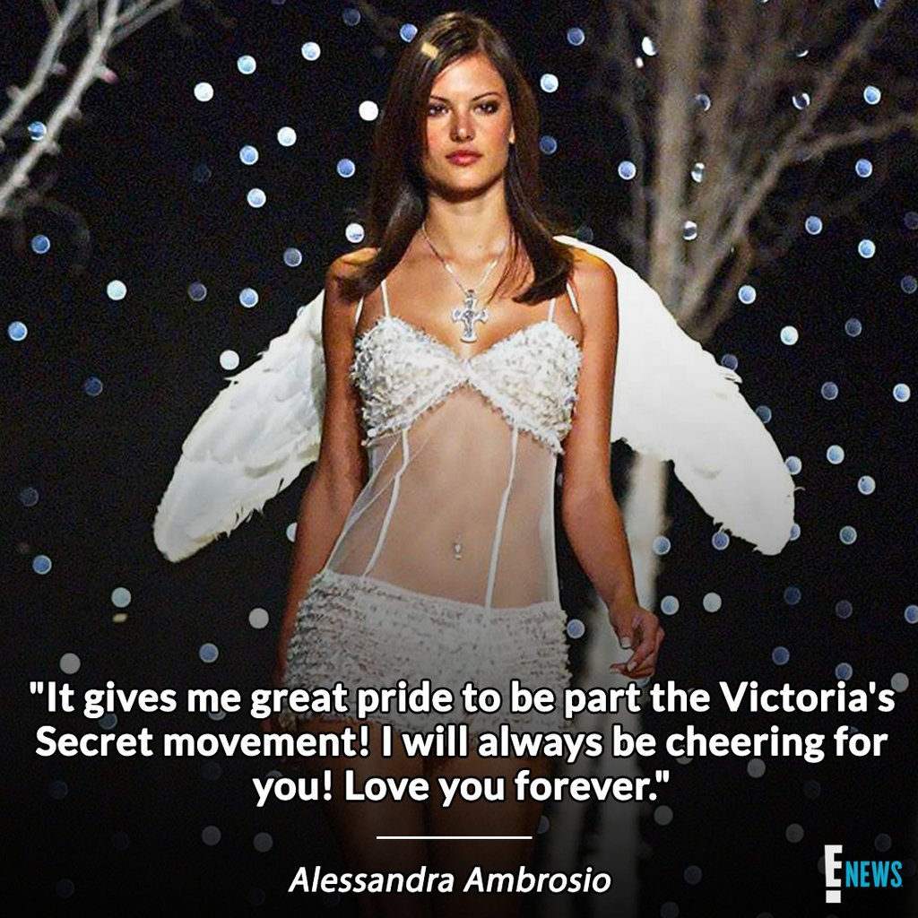 enews's tweet photo. Alessandra Ambrosio may be hanging up her wings after 17 #VSFashionShows, but she'll still always be an Angel. https://t.co/jj76VQDrFf https://t.co/QHGQ364pff
