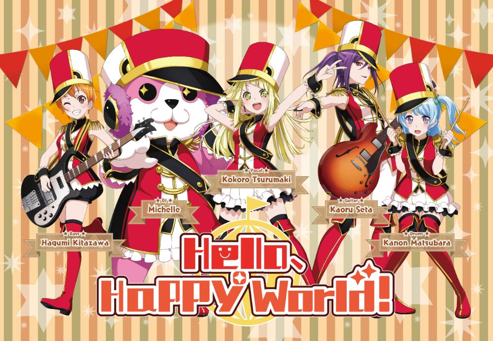 Bang Dream Gbp On Twitter Get To Know The 5 Charismatic Girl Bands Part 5 Friday Is A Perfect Time To Introduce The Band Happy Lucky Smile Hooray Hello Happy World