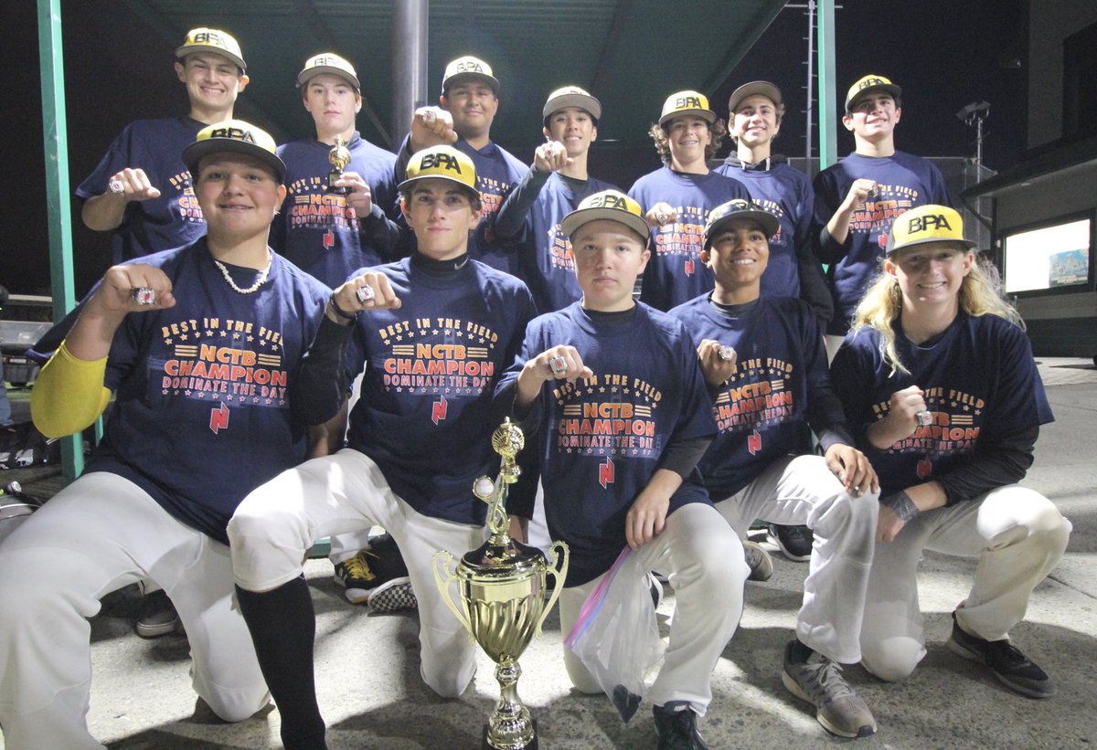 NCTBBaseball's tweet photo. Several teams making our #teamtuesday from the Turkey Bowl!
Congrats to the @Believe_SJ_Hype 11U, Cal Prospects 16U, @TeamCALBaseball 18U, Diamond Heat 13U, BPA Baseball 14U, and 5 Star Hustle 12U
#team #tuesday #winning #champions #rings #trophies #bestinthefield #nctb https://t.co/LNmn3igYVC