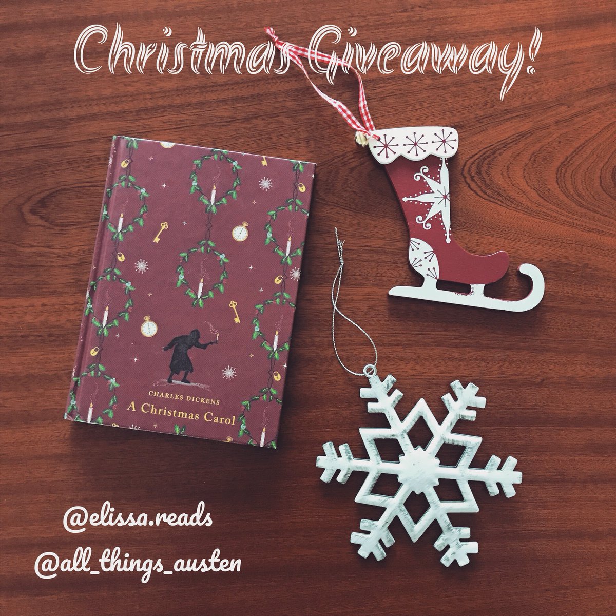 Head over to my instagram page instagram.com/all_things_aus… for a chance to win this gorgeous edition of A Christmas Carol and these wintery Christmas ornaments!
#ChristmasGiveaway #AllThingsAustenGiveaway