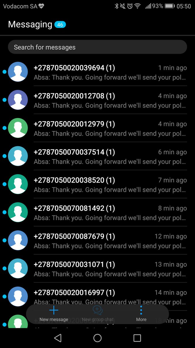 PhilMas's tweet image. Dear @Absa. I GOT THE MESSAGE. YOU DON'T HAVE TO SEND IT TO ME OVER 50TIMES. I'VE BEEN GETTING THESE ALMOST EVERY MINUTES SINCE YESTERDAY AFTERNOON. CUT IT OUT, IT'S NOT FUNNY. RATHER GIVE ME THE MONEY YOU'RE SPENDING STALKING ME.