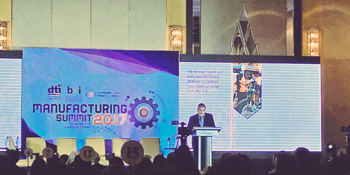 ArangkadaPH's tweet photo. JAZA: to adapt to the rising impact of artificial intelligence, the government has to work with the academe and the industry to strategically put in place education policies that will address the changing global landscape of manufacturing. #manufacturingsummit2017 https://t.co/dZtmdeMf3U