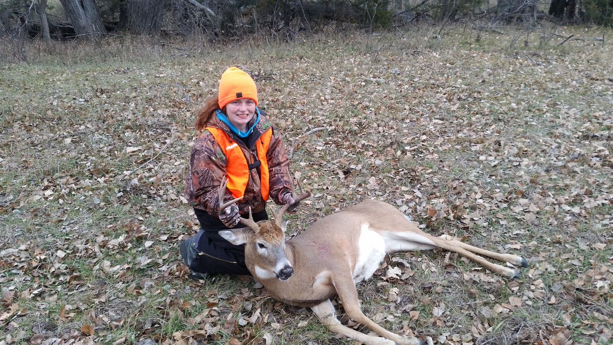 My youngest daughter Alexia.  This was her first shot ever at a deer.  I'm very excited for her.  Alot of fun watching your kids get buck fever :)