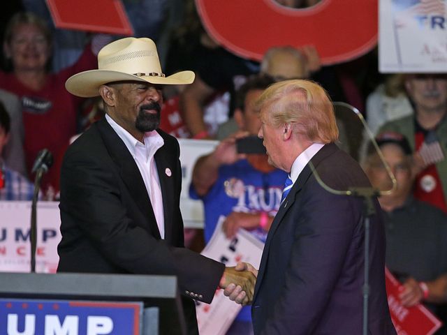 SheriffClarke's tweet photo. Let there be NO question about my mission in supporting @realDonaldTrump policies, agenda and work toward MAKING AMERICA GREAT AGAIN.  https://t.co/DhTr8IuB4J https://t.co/wA4FiItzWz