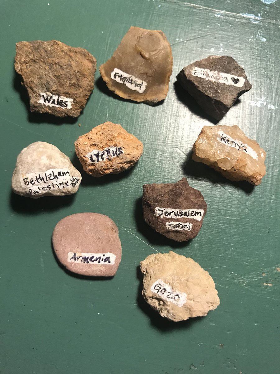 PracticalWandrR's tweet photo. My aunt asked that I bring her a pebble from every country I visit. Sometimes I add in extras from places I especially liked. They look so cute all grouped together. This is the second batch. She got the first from me about a year ago. Over 20 countries in total. https://t.co/5Y4qAAsalk
