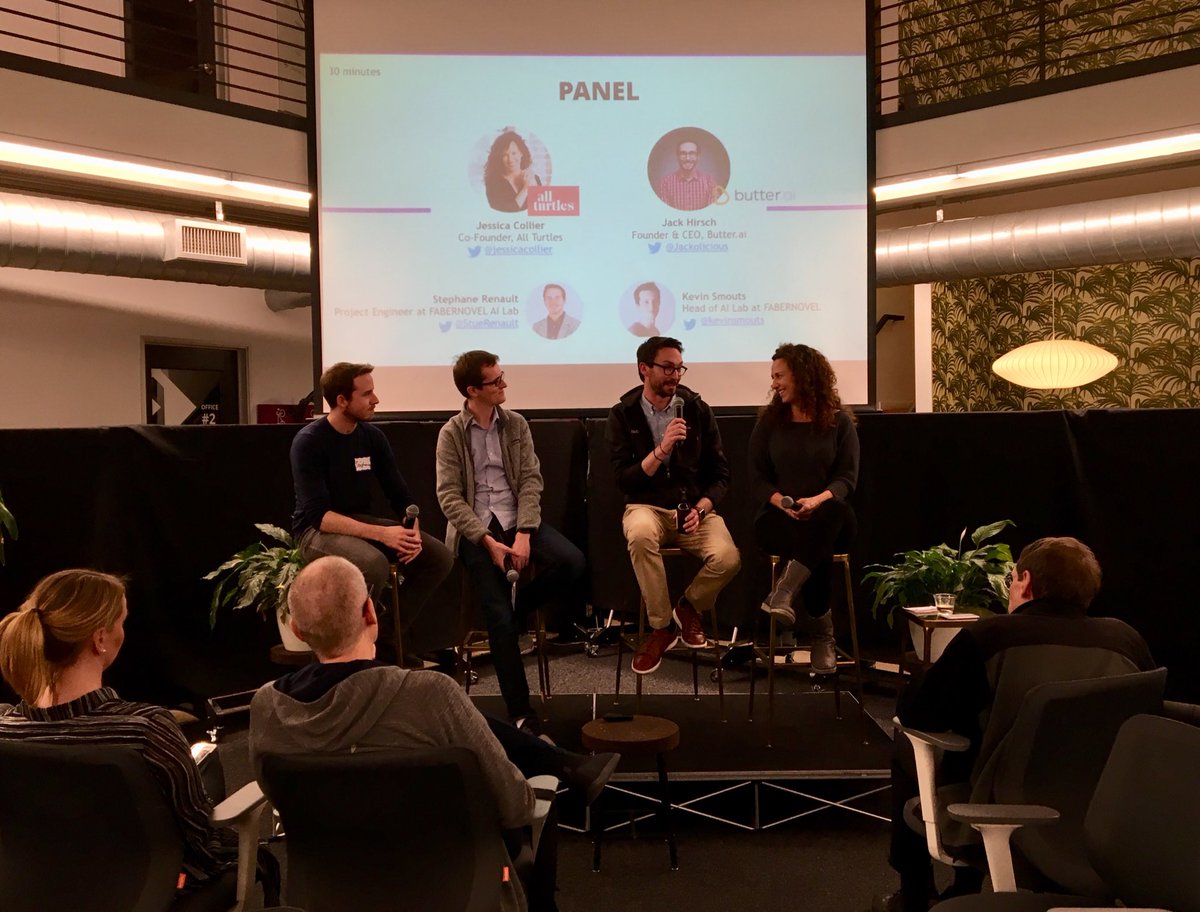 Tonight was the second #AIforUsers meetup, thank you <a href="/jessicacollier/">Jessica Collier</a> <a href="/allturtlesco/">All Turtles</a> and <a href="/Jackolicious/">Jack Hirsch</a> <a href="/butter_ai/">Butter.ai</a> for joining us! See you all in January for the next edition!