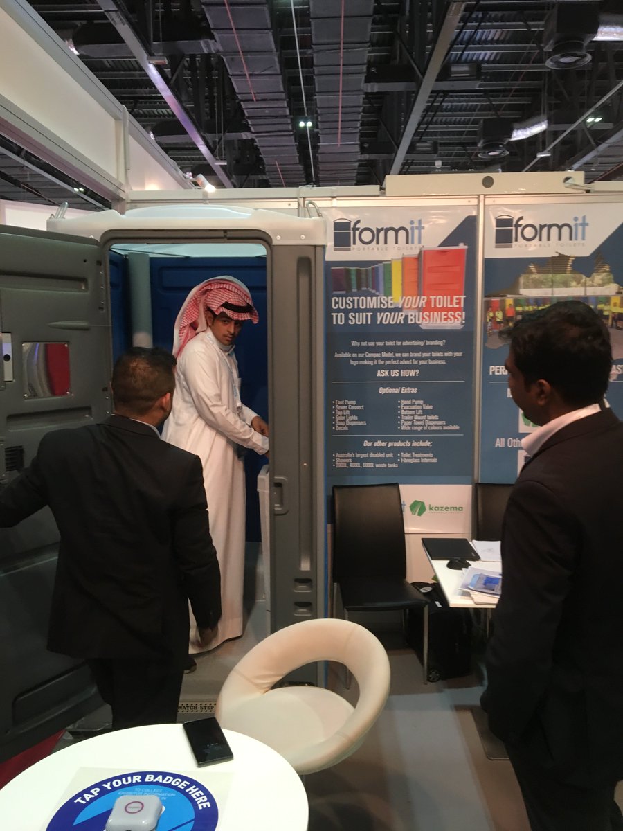 FormitServices's tweet image. We love seeing a positive reaction from our Australian made Portable Toilets. We enjoy a good relationship with Kazema, our Middle Eastern distributor and very excited about the growth in this region. #madeinOZ #aussiemade #perfectedforthemiddleeast #Big5Exhibition