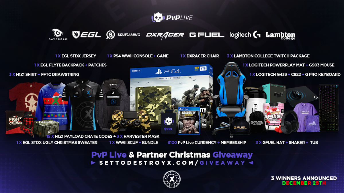 Lazarus's tweet image. MERRY CHRISTMAS FROM THE #DESTROYERS

We are happy to giveback to our fans &amp;amp; communities

Our partners &amp;amp; us have come together to bring you a MERRY GIVEAWAY🎁

$3000 in gifts &amp;amp; only 3 WINNERS announced on DEC 25th🎄

Retweet
@ A Friend
Click ⬇️ To Enter

SetToDestroyX.com/Giveaway